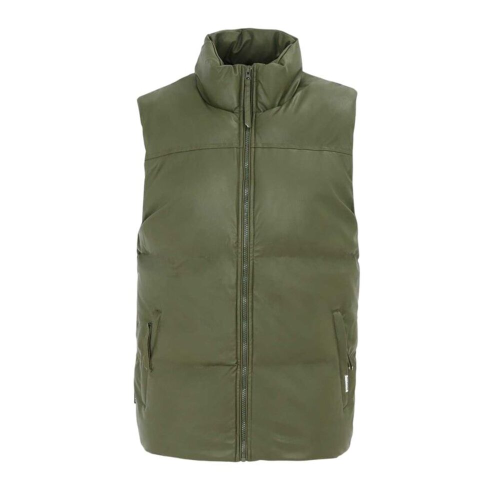 Firetrap Mens PU Padded Vest / Army Green